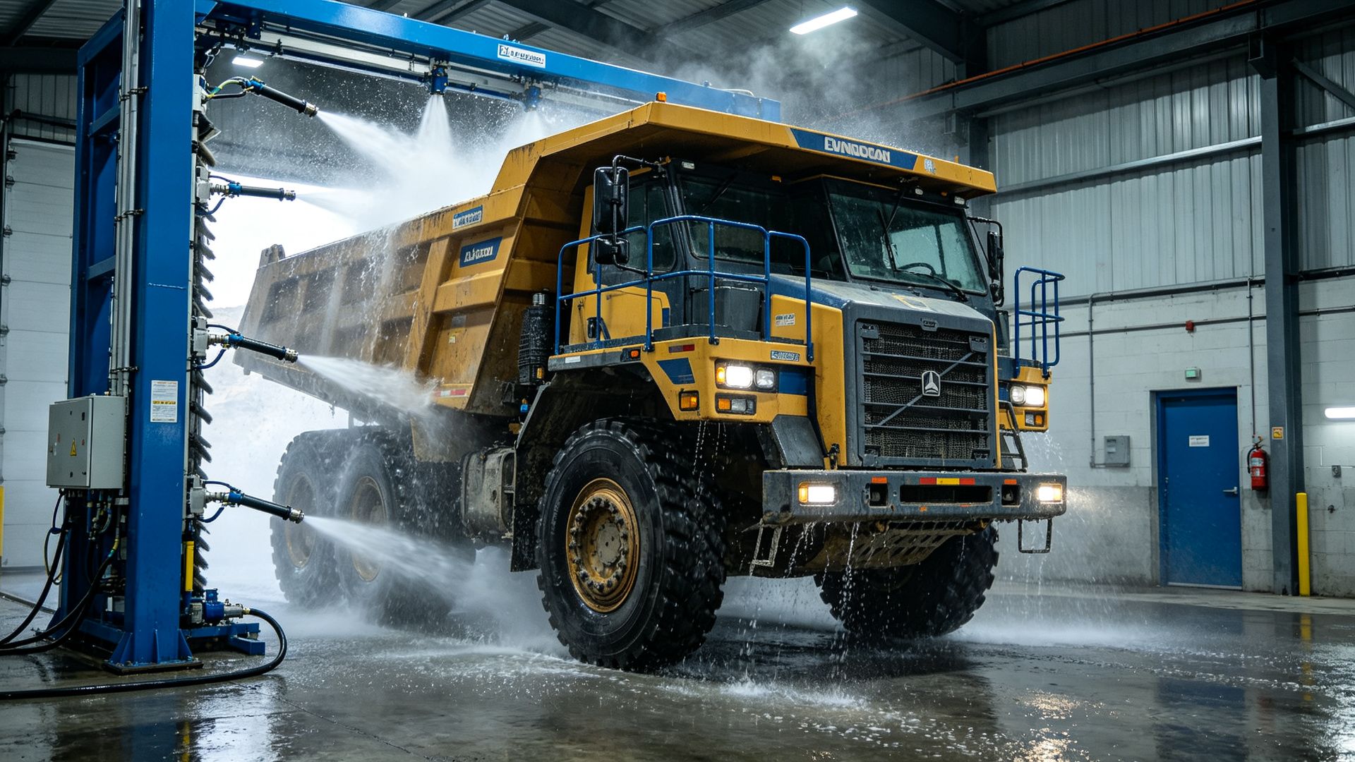 Lavage de camion minier